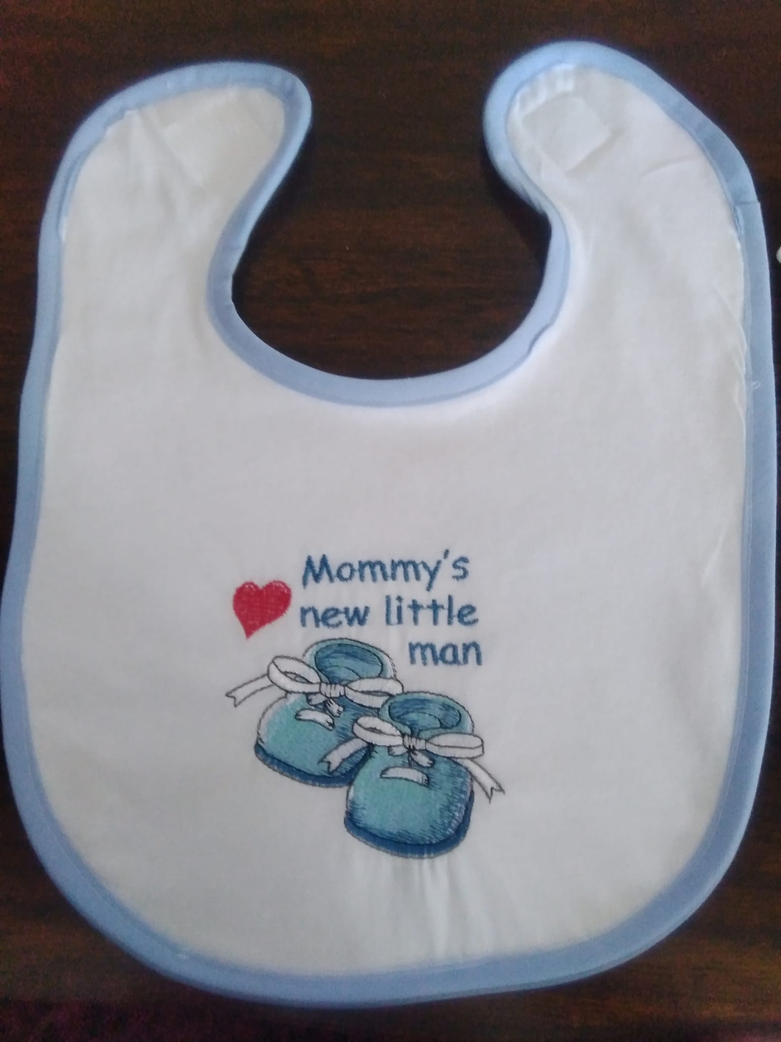 HANDMADE MOMMY'S NEW LTTLE MAM BABY BIB-HANDMADE,BABIES,BABY,BIB,CHEAP,MOMMYS NEW LTTLE MANNOVELTY BIBS