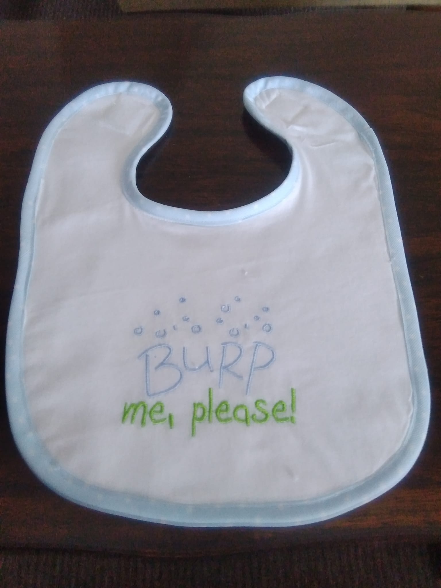 LOVELY HANDMADE BABIES BIB BURP ME PLEASE-HANDMADE,BABIES,BABY,BOY,BOYS,BIB,CHEAP,BURP ME PLEASE,NOVELTY BIBS