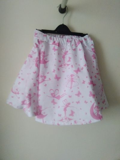 LOVELY GIRLS HANDMADE SKIRT WITH PINK FAIRIES AGE 2/3 YEARS-HANDMADE GIRLS PINKFAIRY SKIRT SUMMER CHEAP GIRLSFASHION 23YEARS