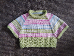 HAND KNITTED GIRLS MULTI COLOURED JUMPER 6/12 MONTHS-HAND KNITTED,GIRLS,ACRYLIC,MULTI COLOURED,JUMPER,CHEAP,612 MONTHS