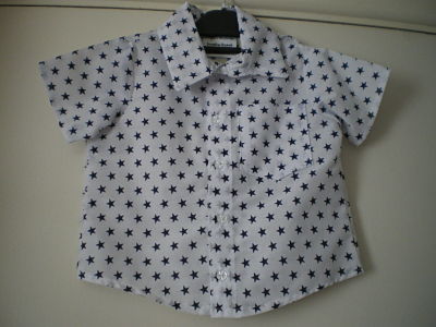 LOVELY BOYS HANDMADE STAR SHIRT AGE 3/6 MONTHS-HANDMADE,STAR,SHIRT,BABY,BOYS,BABIES,BABY CLOTHES,BOYS FASHION,BABY FASHION,CHEAP,AGE 36 MONTHS