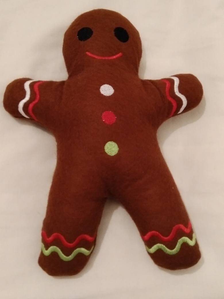LOVELY FREE STANDING GINGERBREAD MADE MACHINE EMBROIDERED-FREE STANDING,HANDMADE,GINGERBREAD MAN, CHEAP,ORNAMENT