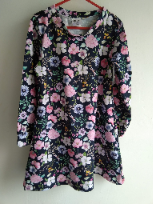 HANMADE GIRLS FLOWER JERSEY DRESS AGE 3/4 YEARS-HANDMADEGIRLSCLOTHESJERSEYDRESSFLOWERSCHEAPAGE34YEARS