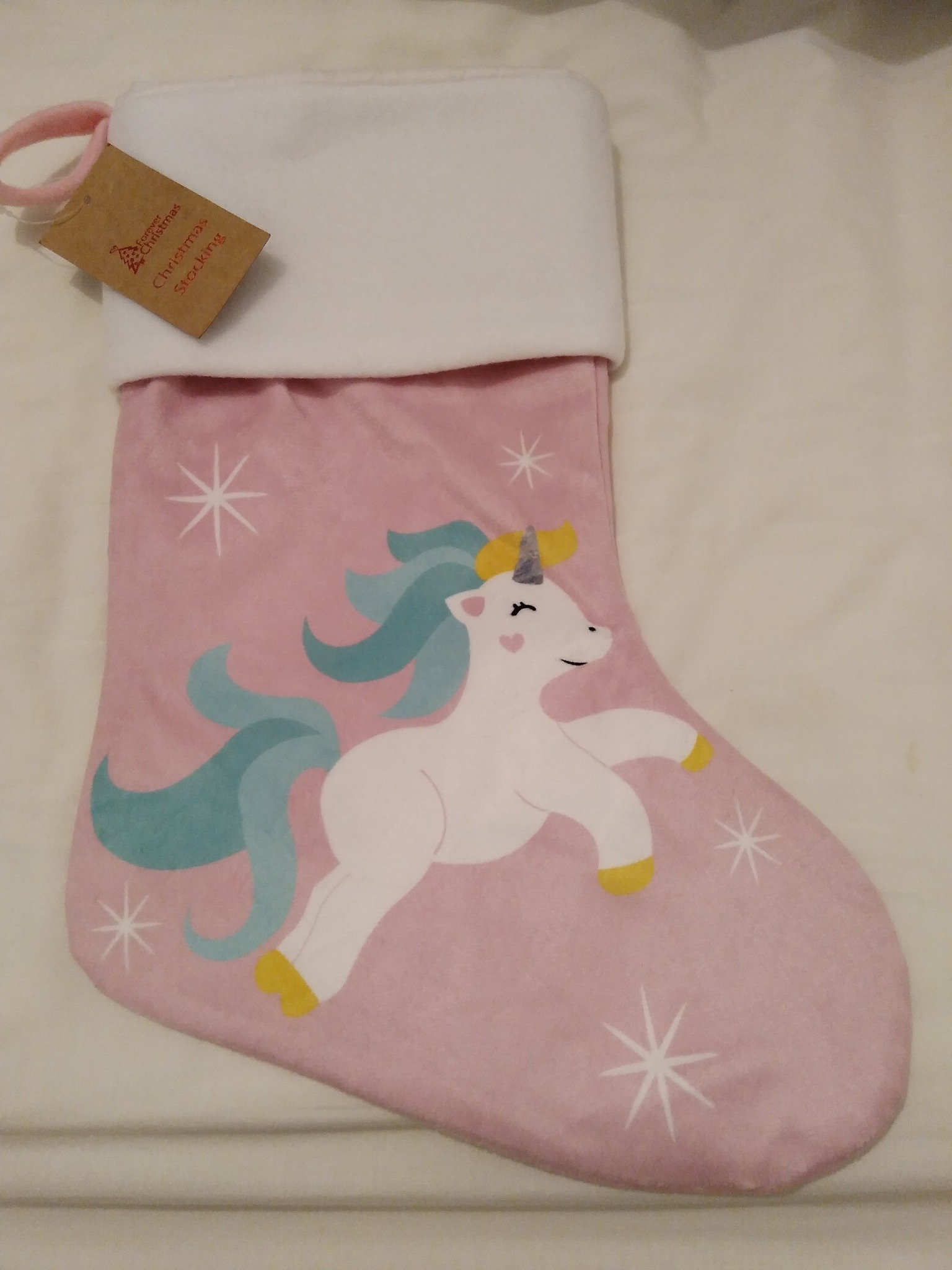 PERSONALISED UNICORN CHRISTMAS STOCKING-CHRISTMAS STOCKING,PERSONALISED,UNICORN,CHEAP,SANTA STOCKINGS,SANTA SACKS