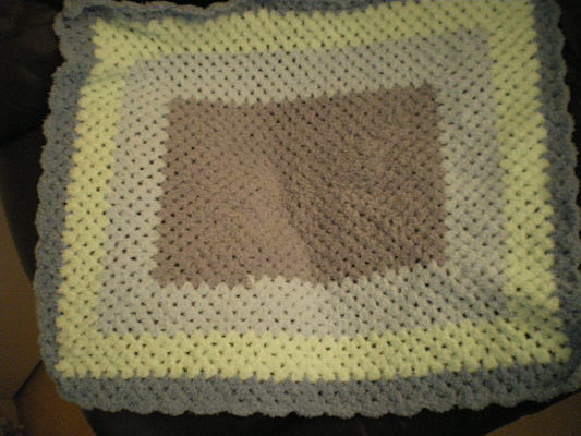HAND CROCHETED GRANNY RECTANGLE BABY BOYS FLUFFY BLANKET-HAND CROCHETED,BABY,BABIES,BOY,FLUFFY,BLANKET,CHEAP,BLUE,MINT MIX