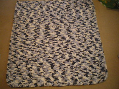 HANDMADE LARGE BABY BOYS CABLE BLUE MIX BLANKET-HANDMADE,BBAY,BOYS,LARGE,CABLE,BLANKET,CHEAP,BLUE MIX